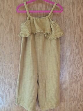 Old Navy Girls Goldenrod Textured Romper